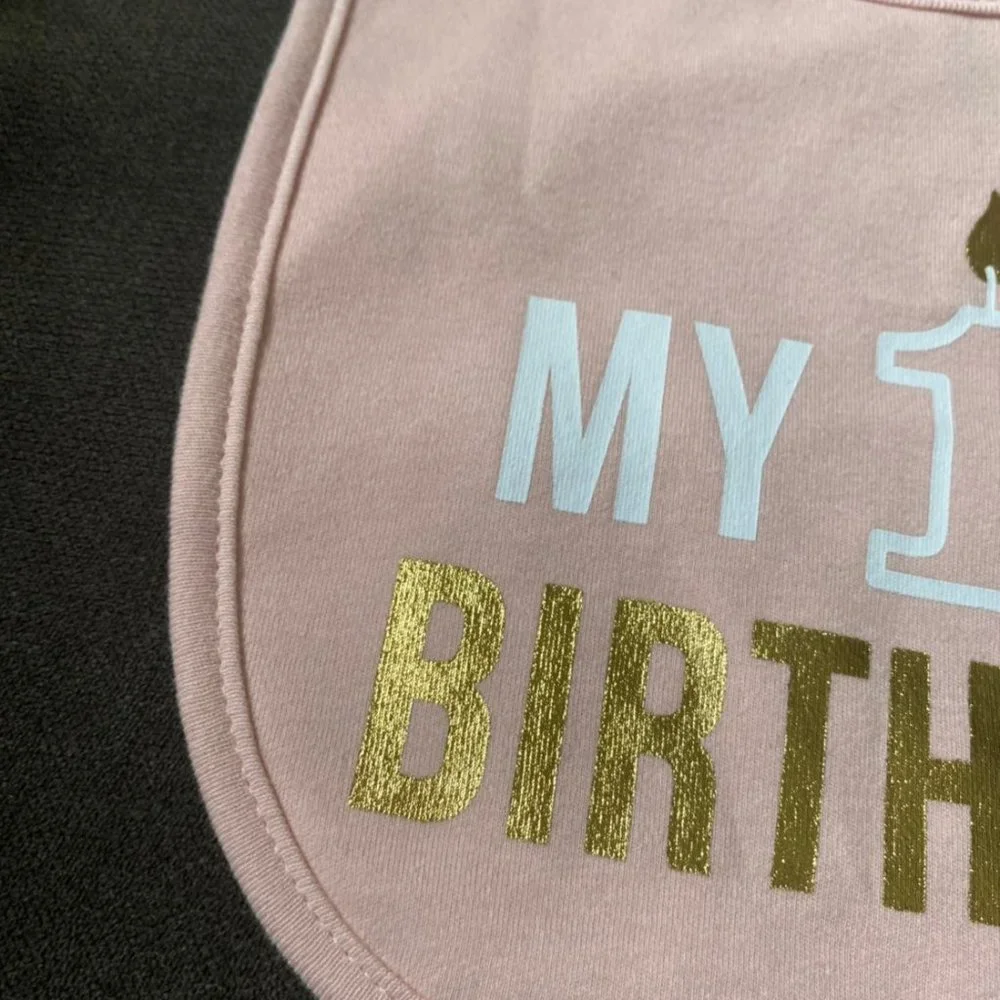 Baby Girl 1st birthday Bib